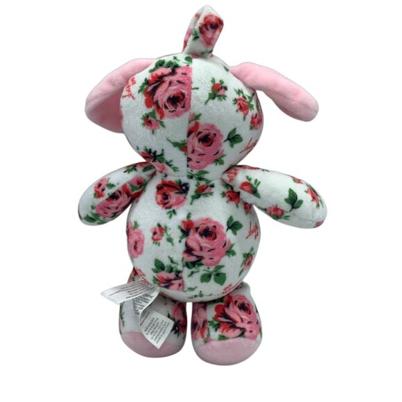 Betsey Johnson XOXO Floral Plush Puppy Dog Pink Accents 10" Stuffed Animal - Picture 2 of 6